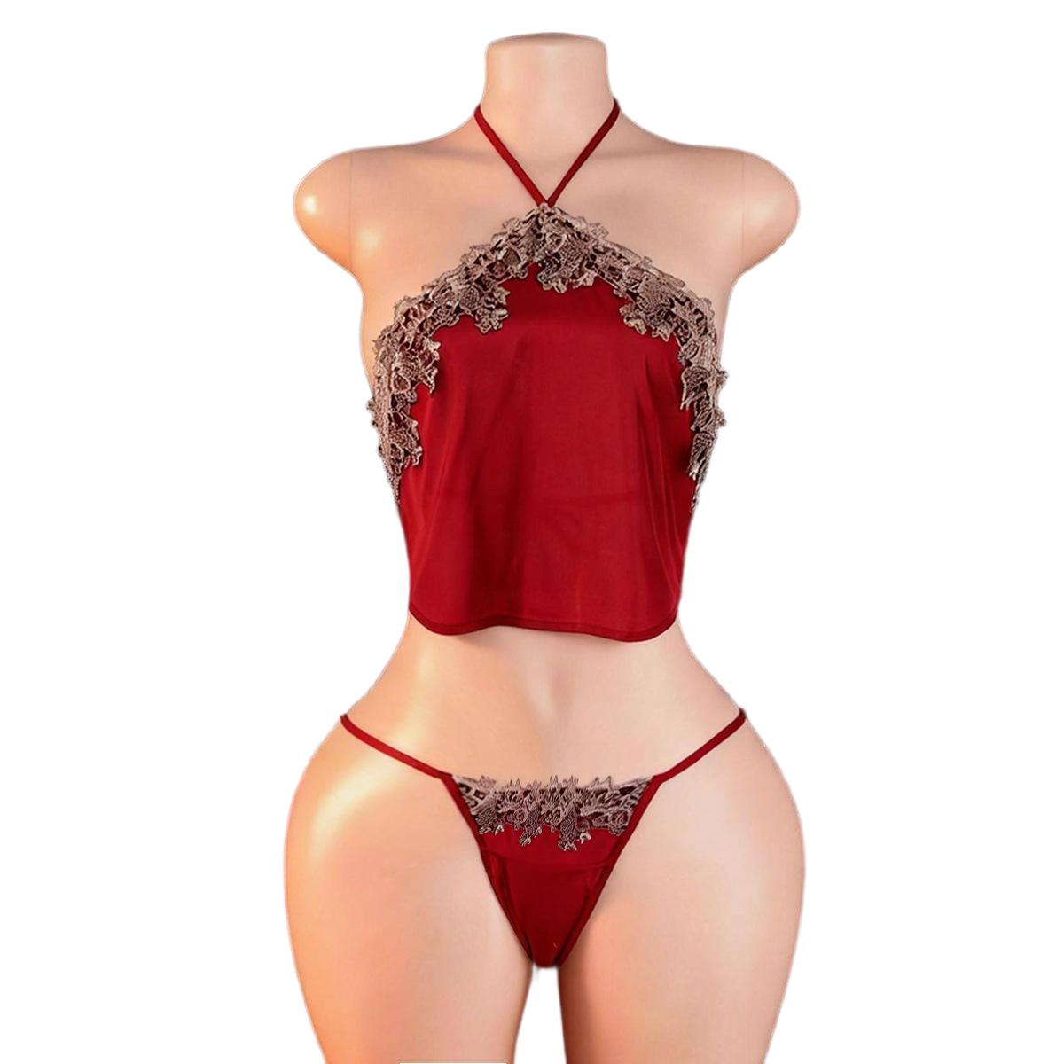 Women Anime Cosplay - Court Red Bellyband with Panty Sling