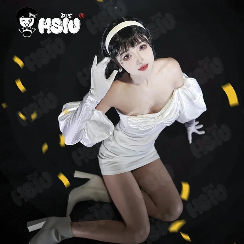 Cosplay Anime White Hair - Anime alien stage Costume White dress