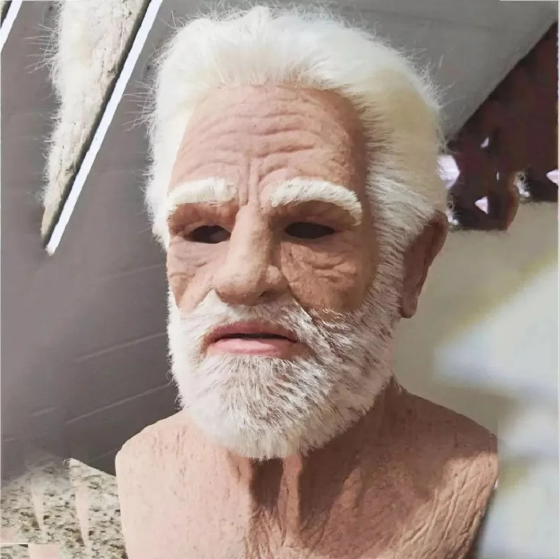Halloween White Haired Grandpa - Cosplay Anime White Hair recension och pris