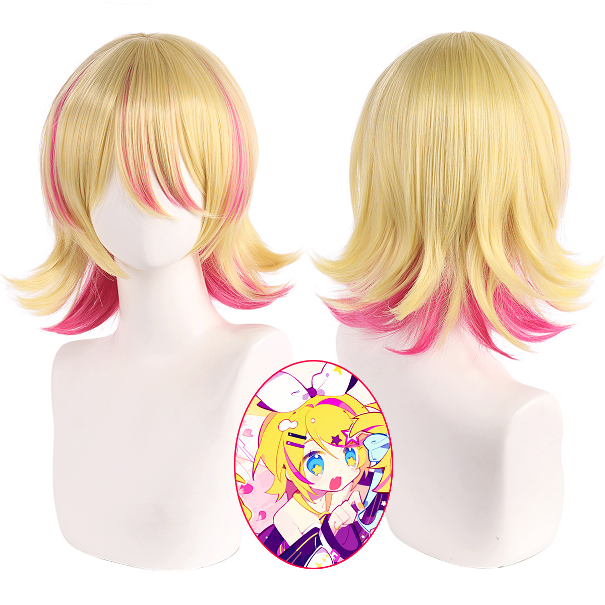 Synthetic Cosplay Wig Short Bl - Anime Cosplay Duo recension och pris
