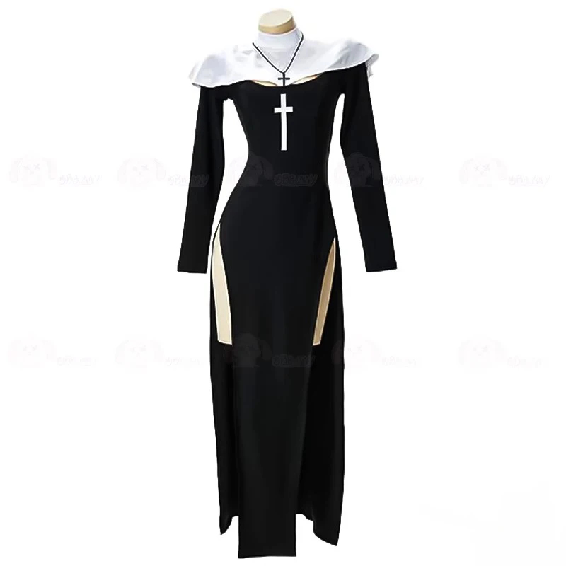 Cosplay Costume Women Sexy Lon - Anime Cosplay Nun recension och pris