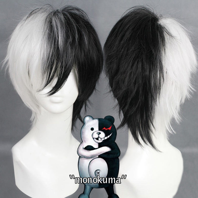 Anime Game Danganronpa Black a - Cosplay Anime White Hair recension och pris