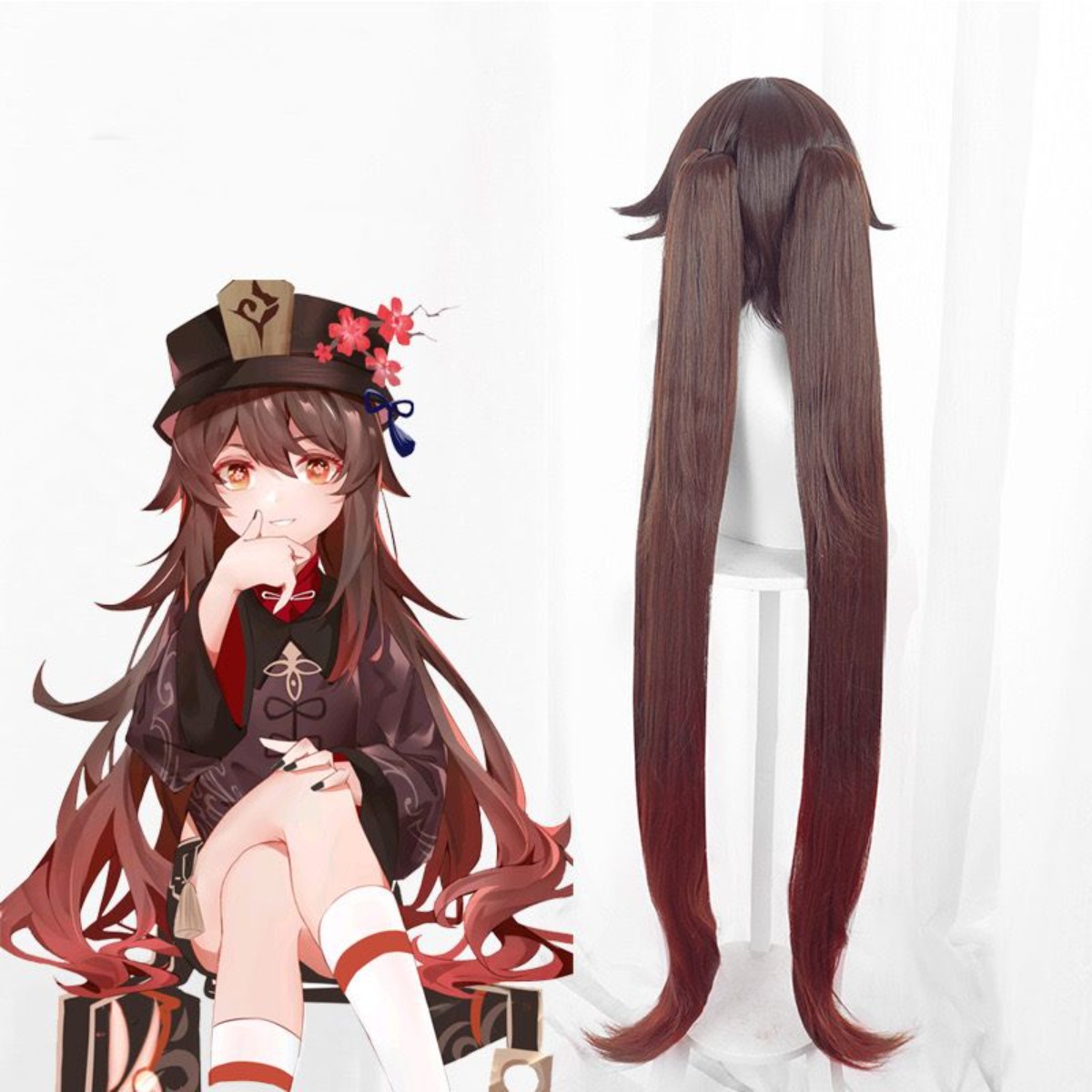 Genshin Impact Hu Tao Cosplay  - Anime Cosplay Duo recension och pris