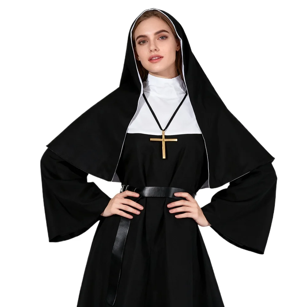 Halloween Nun Cosplay CostumeT - Anime Cosplay Nun recension och pris