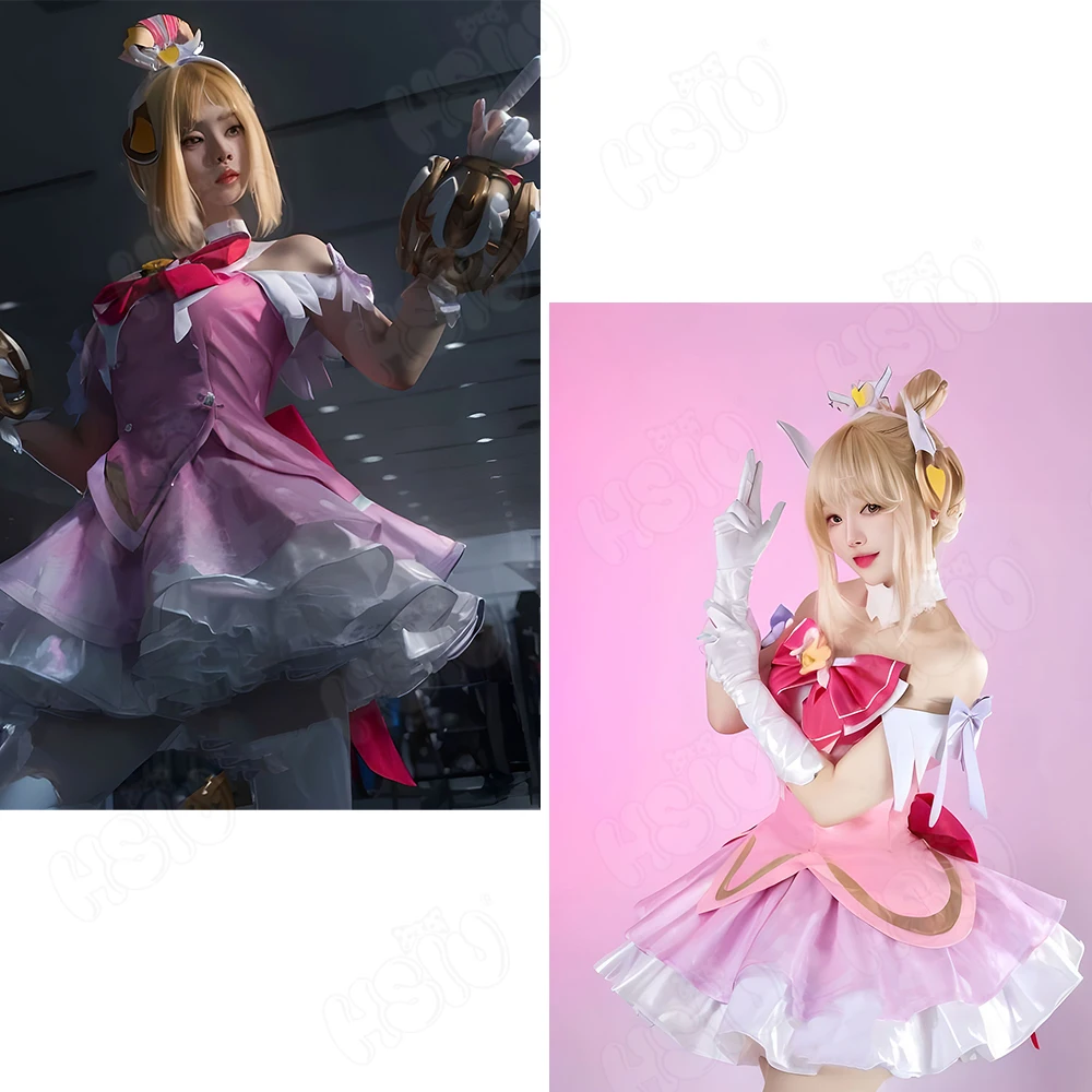 Juno Cosplay Costume Wig HSIU  - Cosplay Anime Pink Hair recension och pris