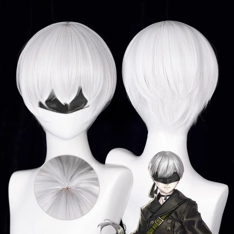 Anime 9S Cosplay Wig 2b Wig Wh - Cosplay Anime White Hair recension och pris