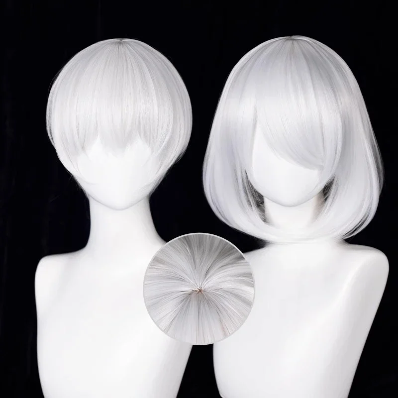 Anime 9S Cosplay Wig 2b Wig Wh - Cosplay Anime White Hair recension och pris